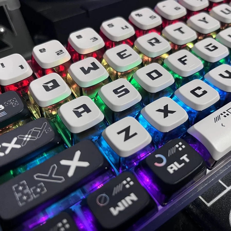 OEM Backlit Keycaps EVA CS GO PBT PC Pudding Keycap For Gaming Mechanical Keyboard Dye Sub Key Caps Anime Theme 61 82 104 Keys
