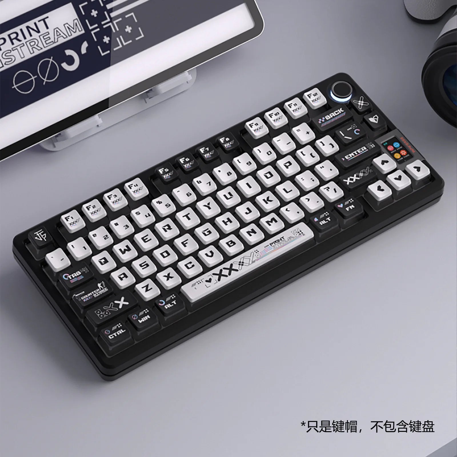 OEM Backlit Keycaps EVA CS GO PBT PC Pudding Keycap For Gaming Mechanical Keyboard Dye Sub Key Caps Anime Theme 61 82 104 Keys