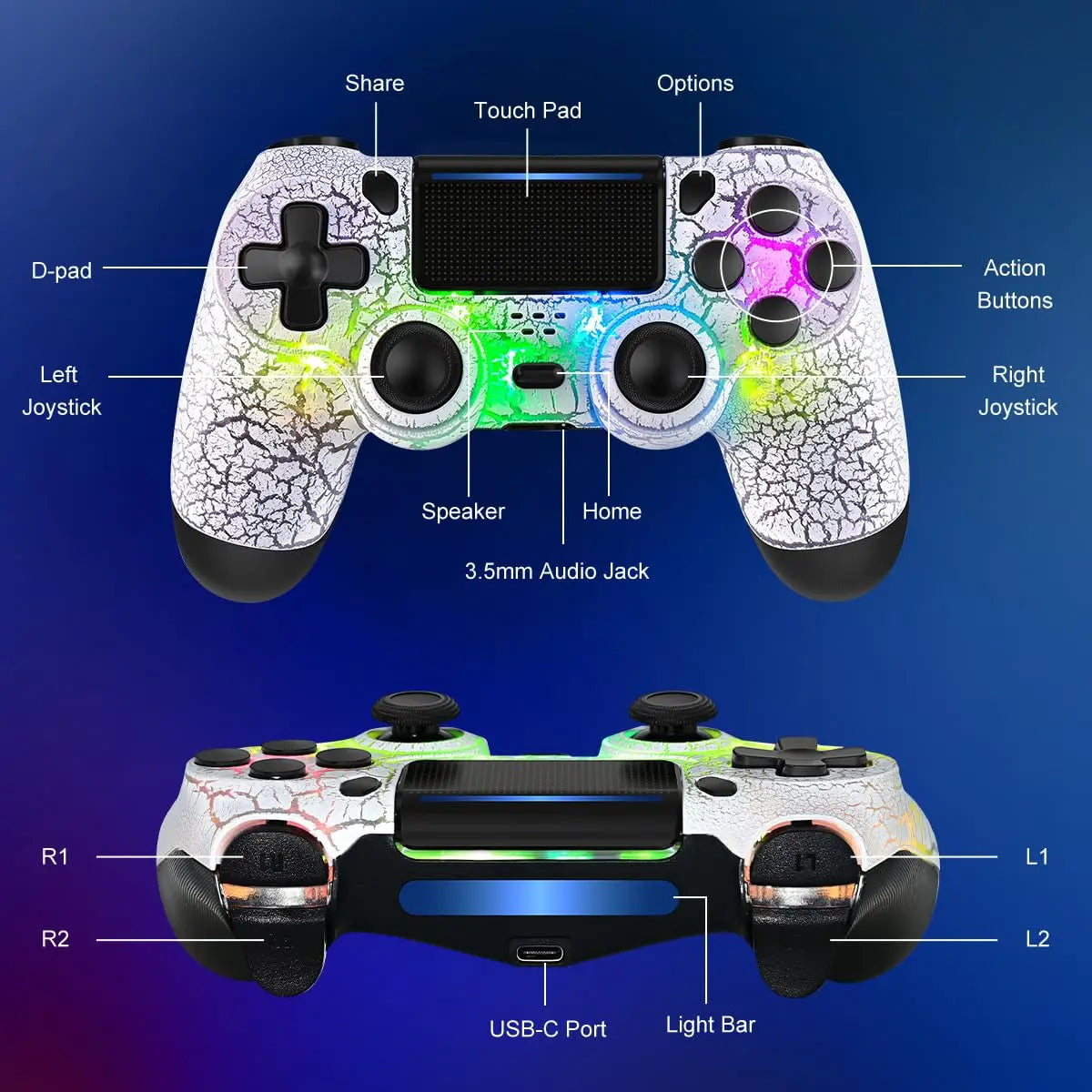 Controller for PS4 Slim Pro Joystick Gamepad Dual Vibration Wireless Bluetooth Joypad For PlayStation 4 Joypad PC/IOS/Android